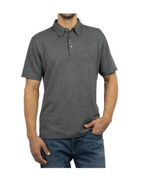 NWT Jachs New York Men's Size L Gray Polo Shirt Modal Blend Short Sleeve